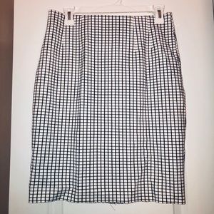 Black and White Checkered Skirt